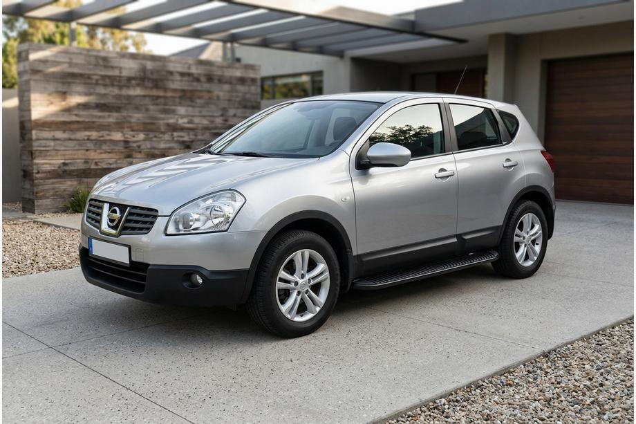 Nissan Qashqai 2007–2010 Tayga Black sivuaskelmat (2 kpl, alumiini) Kuva 1