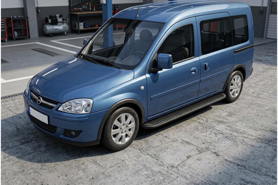 Opel Combo 2002–2012 Tayga Black sivuaskelmat (2 kpl, alumiini) Image