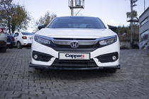 Honda Civic Sedan X 2016–2021 Etupuskurin lip-spoileri V1 (musta) kuva 5