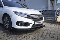 Honda Civic Sedan X 2016–2021 Etupuskurin lip-spoileri V1 (musta) kuva 7