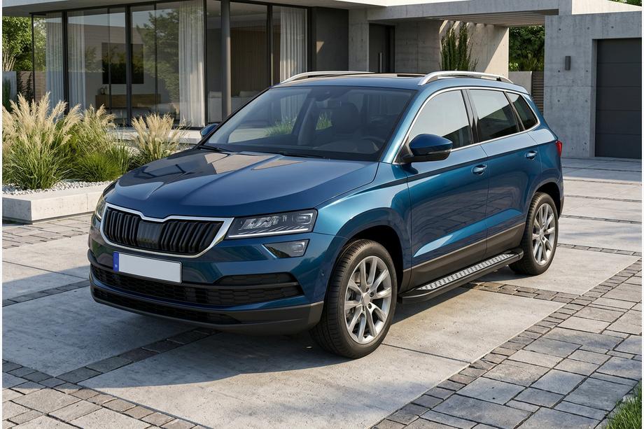 Skoda Karoq 2018– Sivuastinlaudat New Vision Black (2 kpl, alumiini) Image