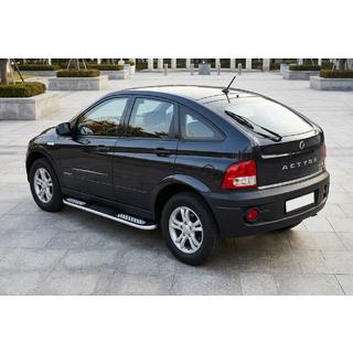 Tayga V2 sivukynnykset (2 kpl, alumiini) SsangYong Action 2005–2018 kuva 1