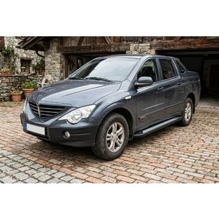 Sivuastinlaudat New Vision Black (2 kpl, alumiini) SsangYong Action 2005–2018 kuva 1