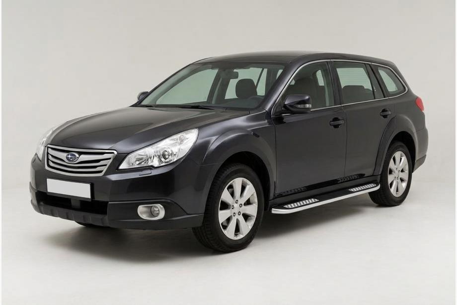 Subaru Outback 2009–2014 Tayga V2 sivukynnykset (2 kpl, alumiini) Image