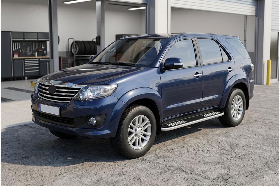 Toyota Fortuner 2006–2015 Tayga V2 sivuportaat (2 kpl, alumiini) Image