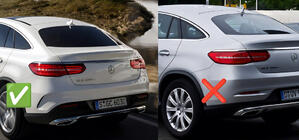 Mercedes GLE coupe C292 2015–2019 Roiskeläpät Premium sivuhelmoilla (4 kpl) kuva 3