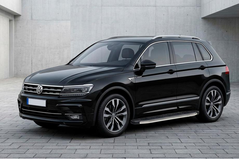 Volkswagen Tiguan 2016–2023 BlackLine-sivuporrassarja (2 kpl, alumiini) Image