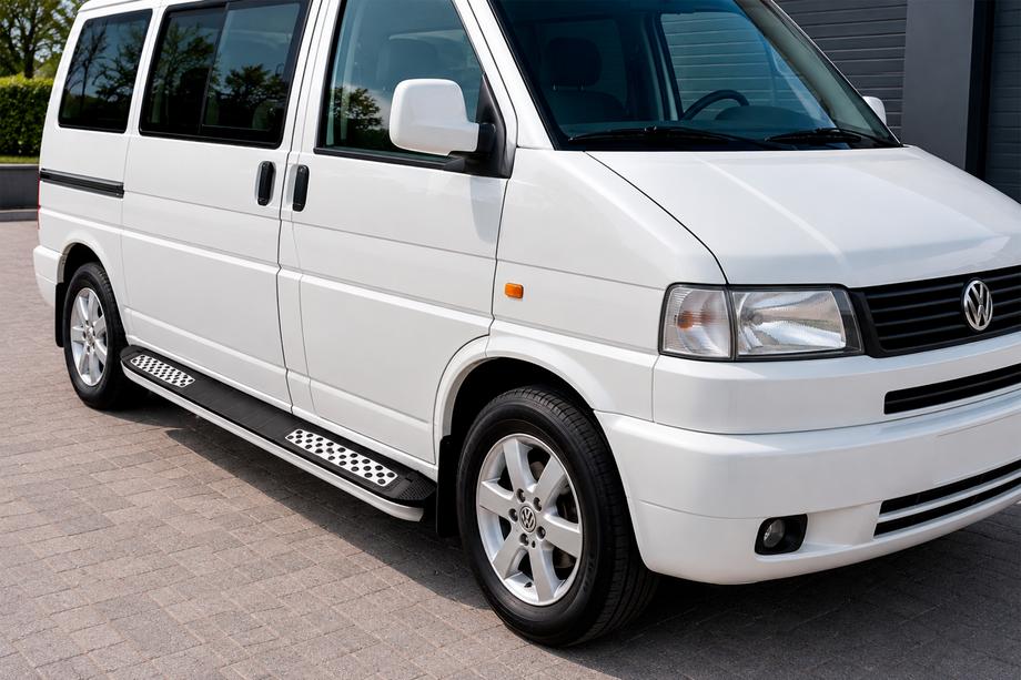 Volkswagen T4 Transporter 1990–2003 Tayga V2 sivukynnykset (2 kpl, alumiini) Vain lyhyelle akselivalille Image