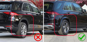 Mercedes GLE W167 2018– Premium-roiskeläpät (maalatut lokasuojan levikkeet, malli sivuastimilla, 4 kpl) kuva 4
