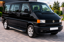Volkswagen T4 Caravelle/Multivan 1990–2003 BlackLine-sivuporrassarja (2 kpl, alumiini) kuva 1