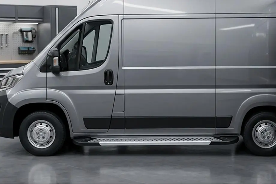 Peugeot Boxer 2006–2025 Sivuporrassarja New Vision Grey (2 kpl, alumiini) Image
