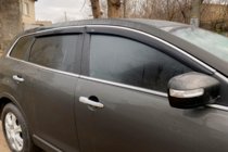 Mazda CX-9 2007–2016 Sivulasien tuuliohjaimet kromilistalla (4 kpl, HIC) kuva 1