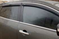 Mazda CX-9 2007–2016 Sivulasien tuuliohjaimet kromilistalla (4 kpl, HIC) kuva 2