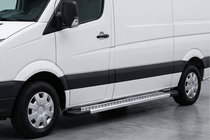 Volkswagen Crafter 2016– Sivuporrassarja New Vision Grey (2 kpl, alumiini) Pitkä / Erittäin pitkä kuva 1