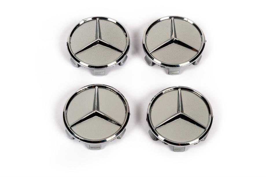 Mercedes-Benz Vanteiden keskikapselit 75/71 mm ilman rengasta (4 kpl, harmaa) Kuva 1