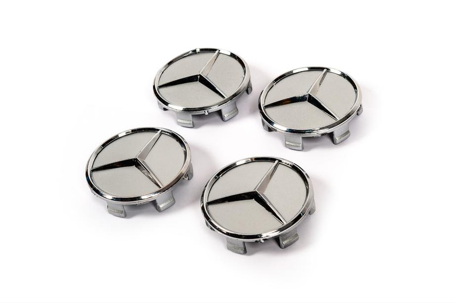 Mercedes-Benz Vanteiden keskikapselit 75/71 mm ilman rengasta (4 kpl, harmaa) Kuva 3