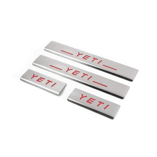 Kynnyslistat Carmos V2-RED (4 kpl, ruostumatonta terästä) Skoda Yeti 2009–2017 kuva 2