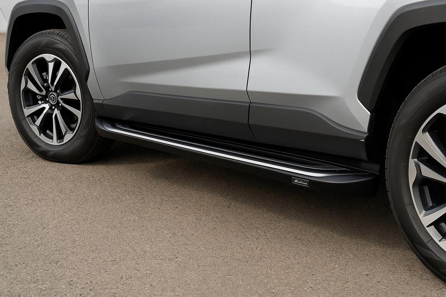 Toyota Rav 4 2019–2025 OEM V2B sivuaskelmat (2 kpl, alumiini) Image