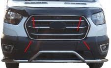 Ford Transit 2014– Etumaskaran kehyslistat (2019+, 4 kpl, ruostumaton teräs) Carmos - turkkilainen teräs kuva 1