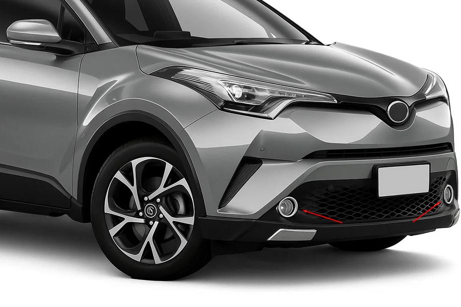 Toyota C-HR 2016–2023 Sumuvalojen kromikehykset (2 kpl, ruostumaton teräs) Image