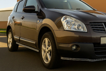 Nissan Qashqai 2010–2014 Tuplaputkiset sivuputket (2 kpl, ruostumaton teräs) kuva 1