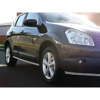 Tuplaputkiset sivuputket (2 kpl, ruostumaton teräs) Nissan Qashqai 2010–2014 kuva 3
