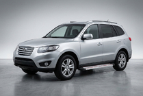 Hyundai Santa Fe 2 2006–2012 Sivuporrassarja Maya Red-Grey (2 kpl, alumiini) kuva 1