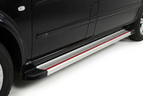 Mercedes Vito/V-class W447 2014– Sivuporrassarja Maya Red-Grey (2 kpl, alumiini) kuva 1