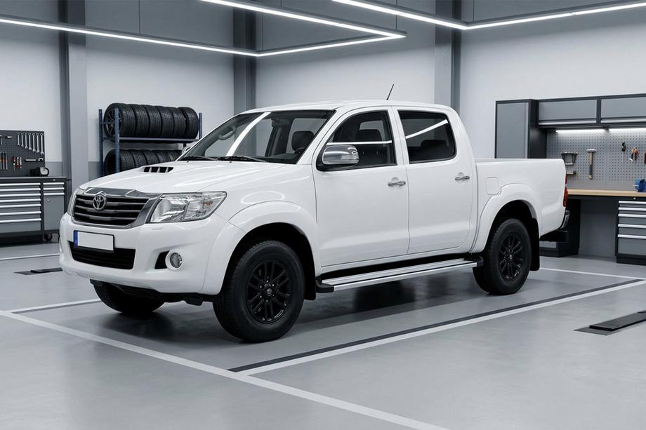 Toyota Hilux 2006–2015 Sivuporrassarja Maya V4 (2 kpl, alumiini) Image