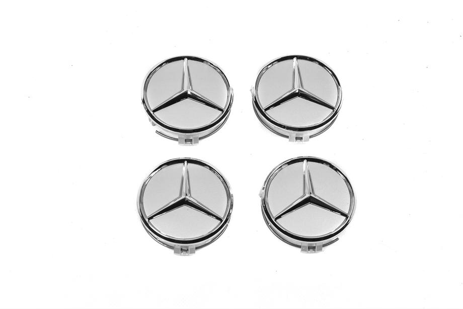 Mercedes-Benz Vanteiden keskikupit 70/75 mm renkaalla (4 kpl, harmaat) Kuva 5