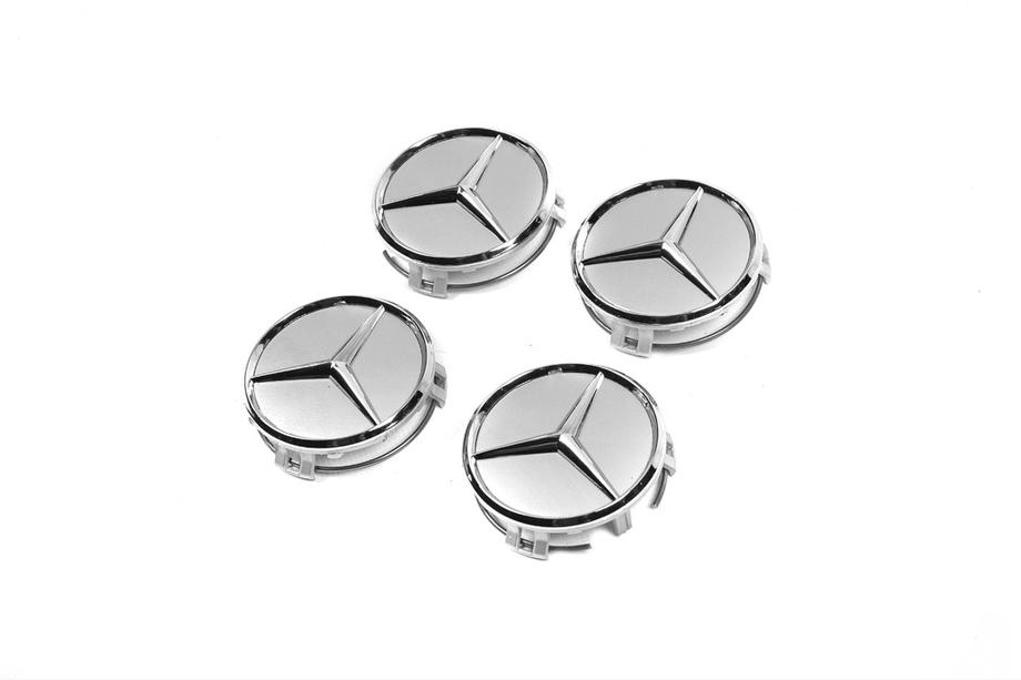 Mercedes-Benz Vanteiden keskikupit 70/75 mm renkaalla (4 kpl, harmaat) Kuva 4