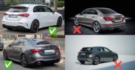 Mercedes A-class W177 2018– Premium AMG / A35 roiskeläpät (4 kpl) kuva 3