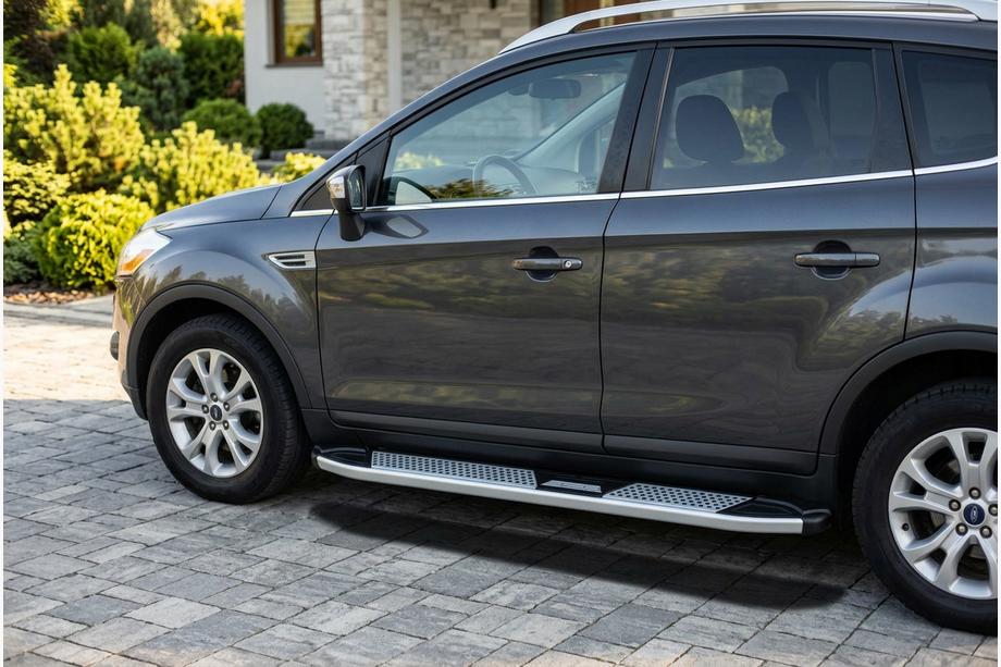 Ford Kuga 2008–2013 Mevsim Grey sivuporrastangot (2 kpl, alumiini) Image