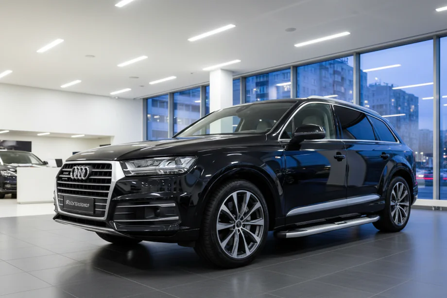Audi Q7 2015–2026 Mevsim Grey sivuporrastangot (2 kpl, alumiini) Image