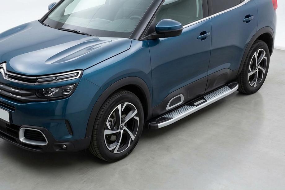 Citroen C5 Aircross 2017–2025 Mevsim Grey sivuporrastangot (2 kpl, alumiini) Image