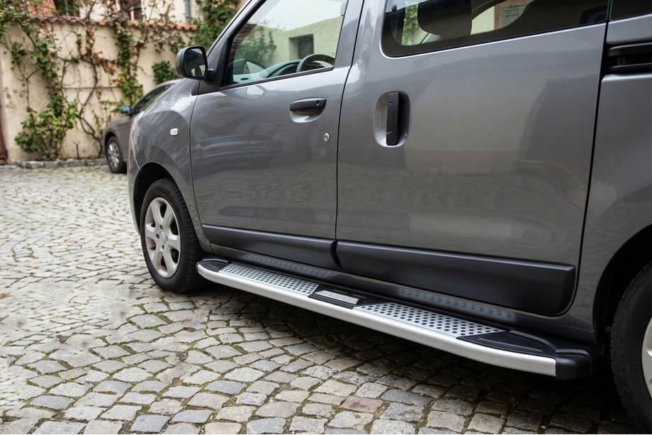 Dacia Dokker 2013–2022 Mevsim Grey sivuporrastangot (2 kpl, alumiini) Image
