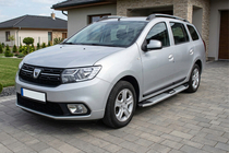 Dacia Logan MCV 2013–2020 Mevsim Grey sivuporrastangot (2 kpl, alumiini) kuva 1