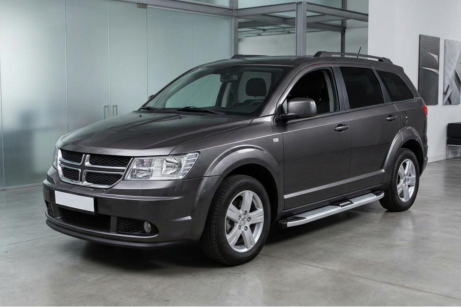 Dodge Journey 2008–2020 Mevsim Grey sivuporrastangot (2 kpl, alumiini) Image