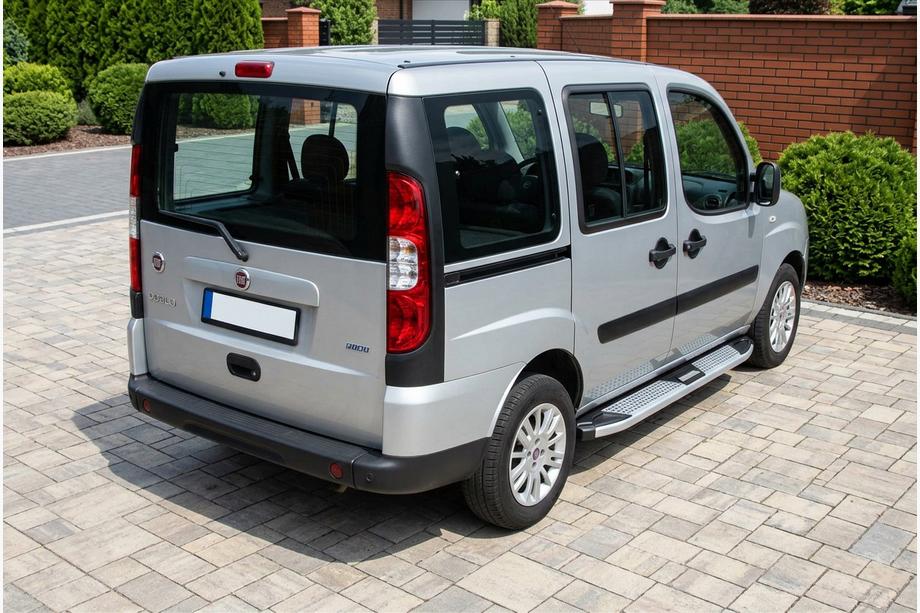 Fiat Doblo I 2005–2010 Mevsim Grey sivuporrastangot (2 kpl, alumiini) Vain vakioakselivälille Image