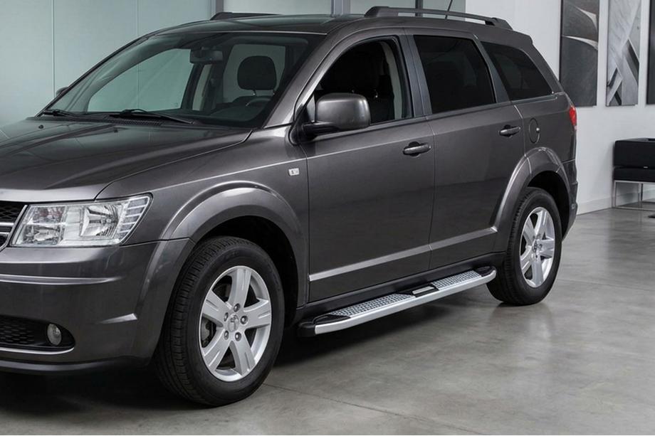 Fiat Freemont 2011–2016 Mevsim Grey sivuporrastangot (2 kpl, alumiini) Image