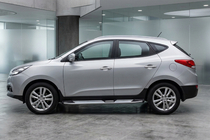 Hyundai IX-35 2010–2015 Mevsim Grey sivuporrastangot (2 kpl, alumiini) kuva 1