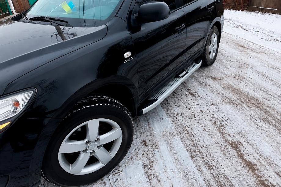 Hyundai Santa Fe 2 2006–2012 Mevsim Grey sivuporrastangot (2 kpl, alumiini) Image