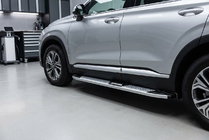 Hyundai Santa Fe 4 2018–2023 Mevsim Grey sivuporrastangot (2 kpl, alumiini) kuva 1