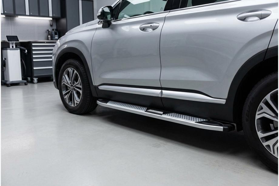 Hyundai Santa Fe 4 2018–2023 Mevsim Grey sivuporrastangot (2 kpl, alumiini) Image
