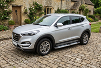 Hyundai Tucson TL 2016–2021 Mevsim Grey sivuporrastangot (2 kpl, alumiini) kuva 1