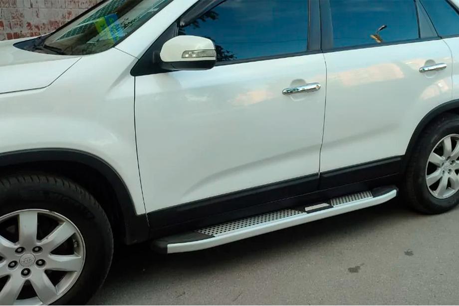 Kia Sorento II XM 2009–2014 Mevsim Grey sivuporrastangot (2 kpl, alumiini) Image