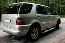 Mercedes ML W163 1997–2005 Mevsim Grey sivuporrastangot (2 kpl, alumiini) kuva 4