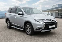 Mitsubishi Outlander 2012–2021 Mevsim Grey sivuporrastangot (2 kpl, alumiini) kuva 1
