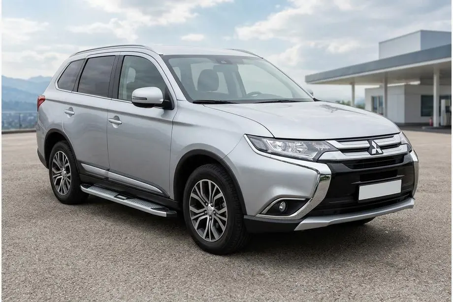 Mitsubishi Outlander 2012–2021 Mevsim Grey sivuporrastangot (2 kpl, alumiini) Image