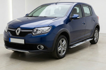 Renault Sandero 2013–2022 Mevsim Grey sivuporrastangot (2 kpl, alumiini) kuva 1